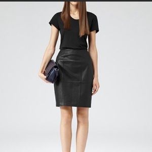 Reiss Ezra Leather Skirt (US 6/EU 38)